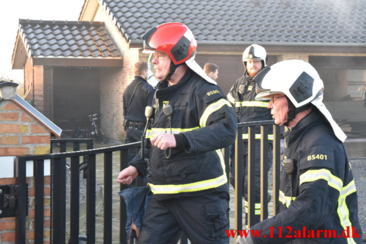 Brand i Villa. Horskær Mosevej i Jerlev. 14/01-2022. Kl. 14:52.