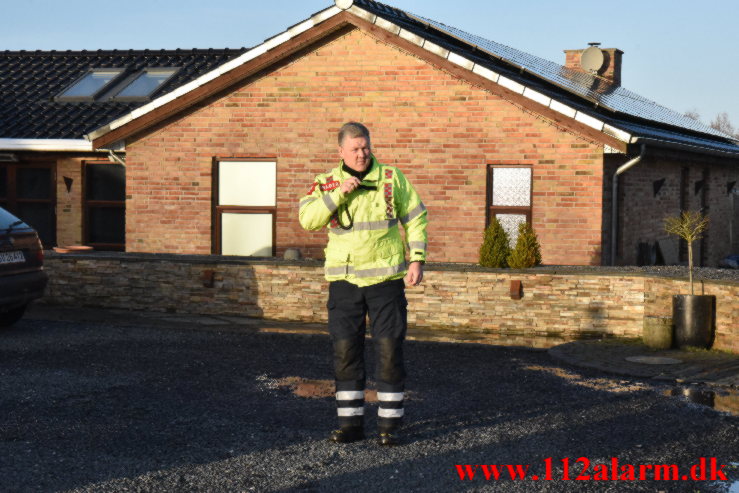 Brand i Villa. Horskær Mosevej i Jerlev. 14/01-2022. Kl. 14:52.