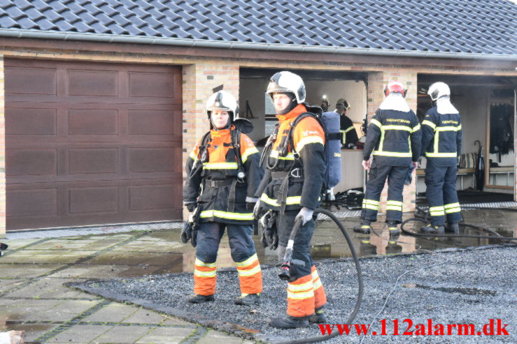 Brand i Villa. Horskær Mosevej i Jerlev. 14/01-2022. Kl. 14:52.