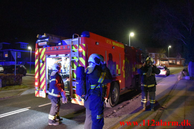 Brand i Villa. Grejsdalsvej i Grejsdalen. 14/01-2022. KL. 18:16.