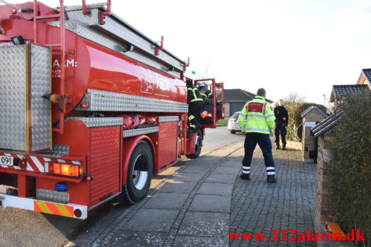 Brand i Villa. Horskær Mosevej i Jerlev. 14/01-2022. Kl. 14:52.