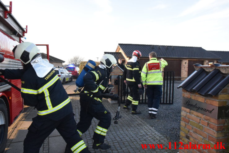Brand i Villa. Horskær Mosevej i Jerlev. 14/01-2022. Kl. 14:52.