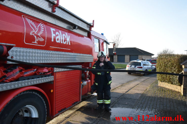 Brand i Villa. Horskær Mosevej i Jerlev. 14/01-2022. Kl. 14:52.