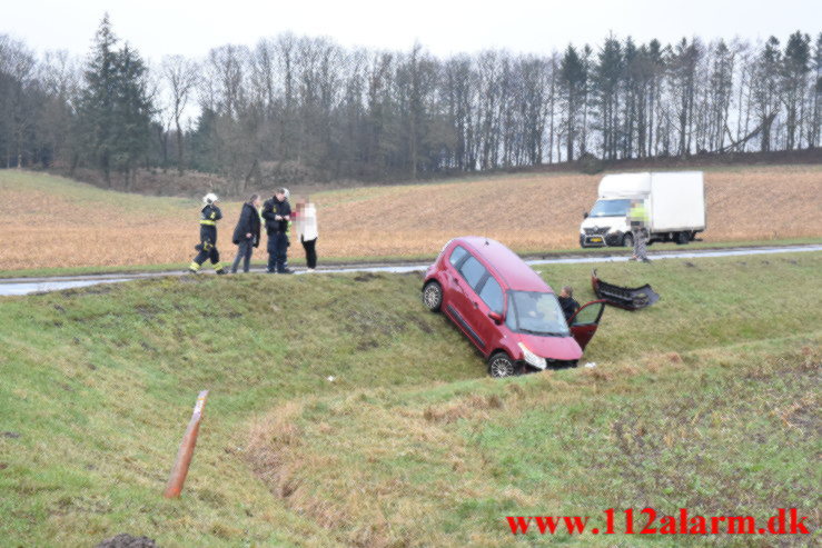 Ældre mand kørte ud i siden på en lastbil. Balle Vestvej ved Bredsten. 31/01-2022. KL. 09:57.