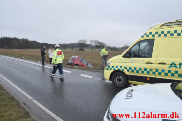 Ældre mand kørte ud i siden på en lastbil. Balle Vestvej ved Bredsten. 31/01-2022. KL. 09:57.