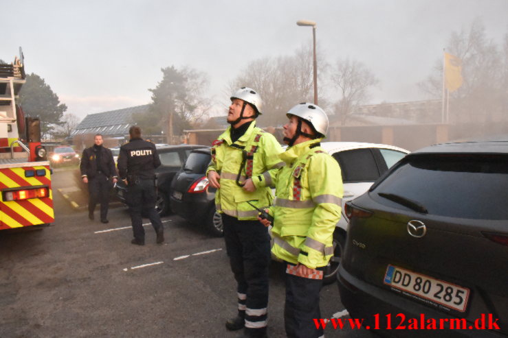 Dramatisk brand i lejlighed. Finlandsvej 6 i Vejle. 12/02-2022. KL. 07:48.