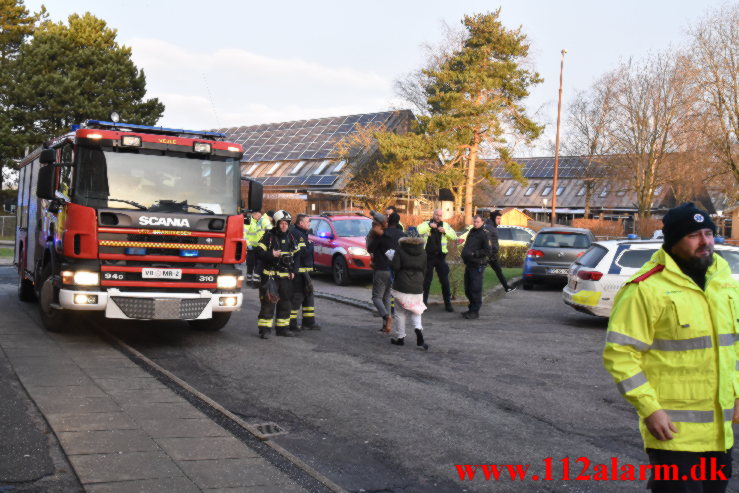 Dramatisk brand i lejlighed. Finlandsvej 6 i Vejle. 12/02-2022. KL. 07:48.