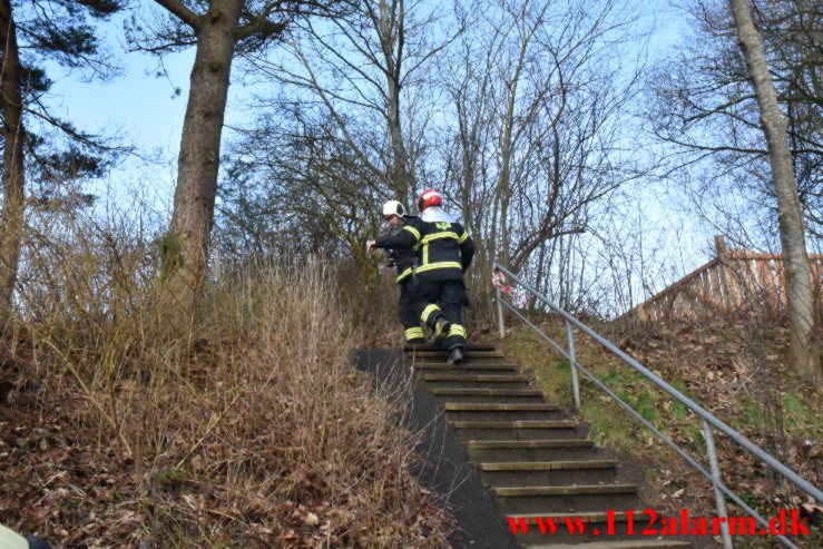 Påsat brand i tunnel. Grønlandsvej i Vejle. 15/02-2022. KL. 11:08.