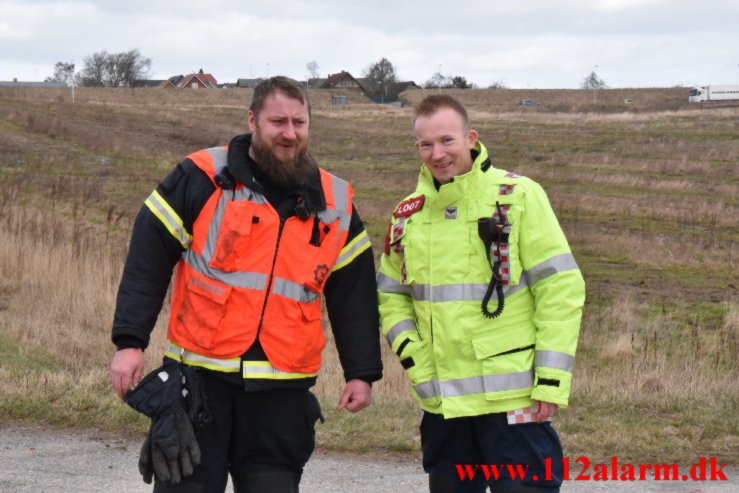 Mindre trafikuheld. Viborgvej ved Hornstrup Mølleby. 15/02-2022. KL. 12:57.