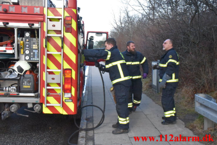 Påsat brand i tunnel. Grønlandsvej i Vejle. 15/02-2022. KL. 11:08.