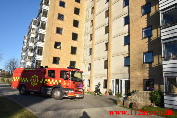 Brand i Lejlighed. Moldevej 3 i Vejle. 03/03-2022. KL. 16:14.