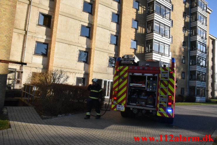 Brand i Lejlighed. Moldevej 3 i Vejle. 03/03-2022. KL. 16:14.