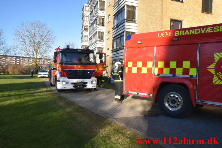 Brand i Lejlighed. Moldevej 3 i Vejle. 03/03-2022. KL. 16:14.