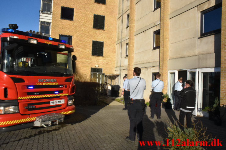 Brand i Lejlighed. Moldevej 3 i Vejle. 03/03-2022. KL. 16:14.