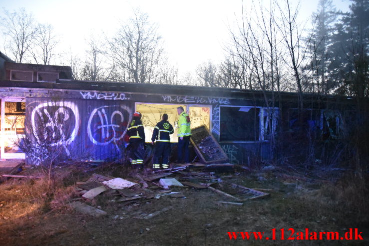 Påsat brand på Gamle Vandrehjem. Mølholm Landevej 80 Vejle. 03/03-2022. KL. 18:14.