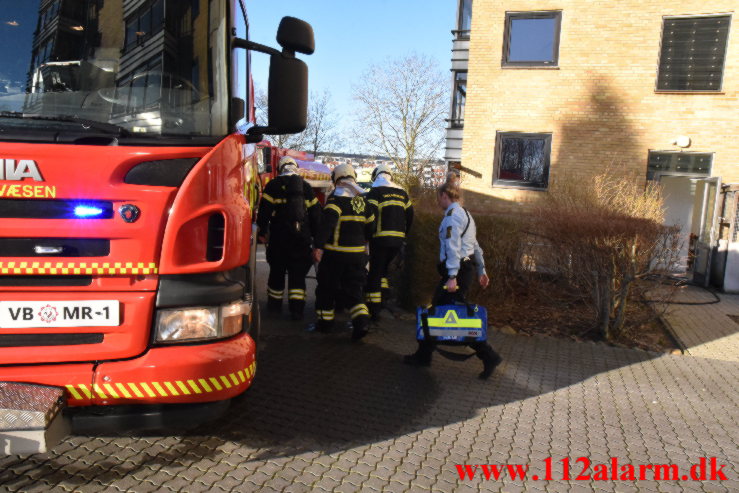 Brand i Lejlighed. Moldevej 3 i Vejle. 03/03-2022. KL. 16:14.