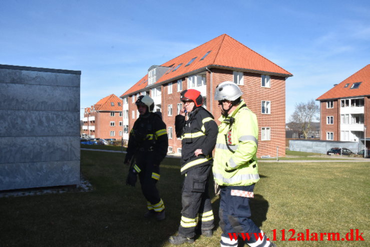 El Løbehjul skyld i brand i lejlighed. Pilevænget i Vejle. 07/03-2022. Kl. 12:52.