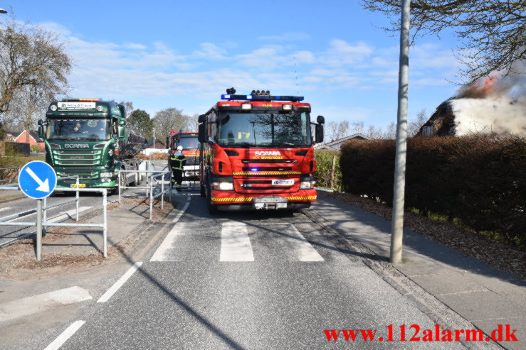 Uforsigtighed med gasbrænder skyld i ville brand. Vindingvej I Vejle. 25/03-2022. KL. 09:39.