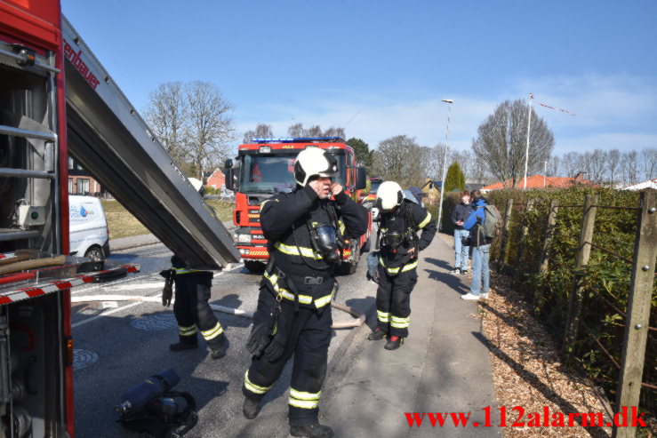 Uforsigtighed med gasbrænder skyld i ville brand. Vindingvej I Vejle. 25/03-2022. KL. 09:39.