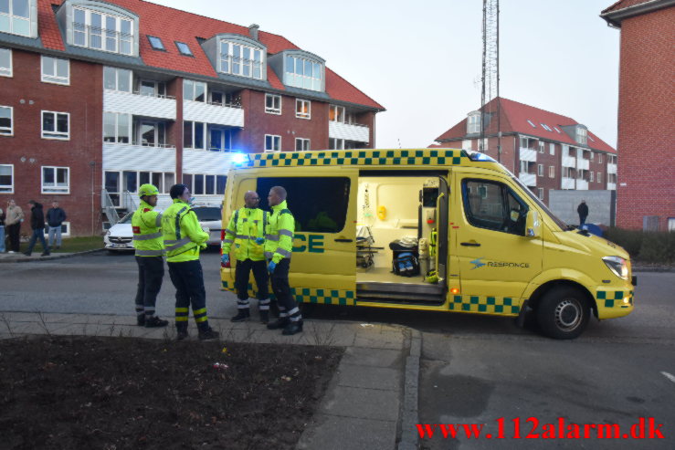 Kraftig brand i Lejlighed. Pilevænget i Vejle. 04/04-2022. Kl. 19:51.