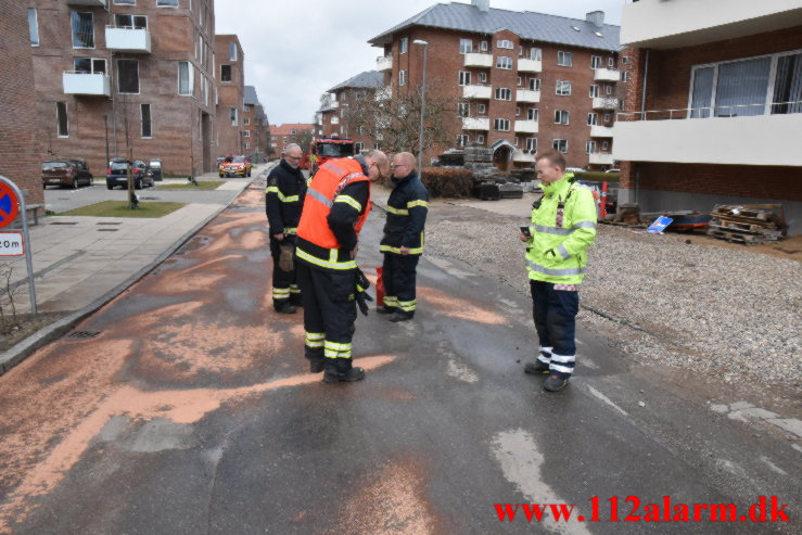 Lastbilen kompressor gik i stykke. Parkvej i Vejle. 06/04-2022. KL. 12:19.