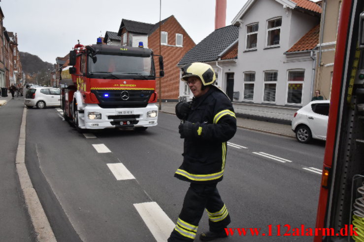 Meldingen lød på ”Ild i Villa” Langelinie i Vejle. 12/04-2022. Kl. 11:35.