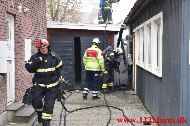 Meldingen lød på ”Ild i Villa” Langelinie i Vejle. 12/04-2022. Kl. 11:35.