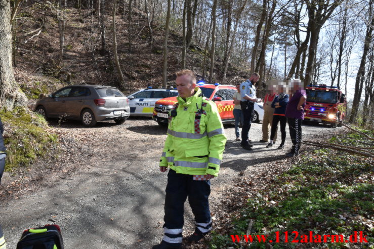 Kabinescooteren væltede. Skrædderstien ved Vejle Sygehus. 20/04-2022. Kl. 14:38.