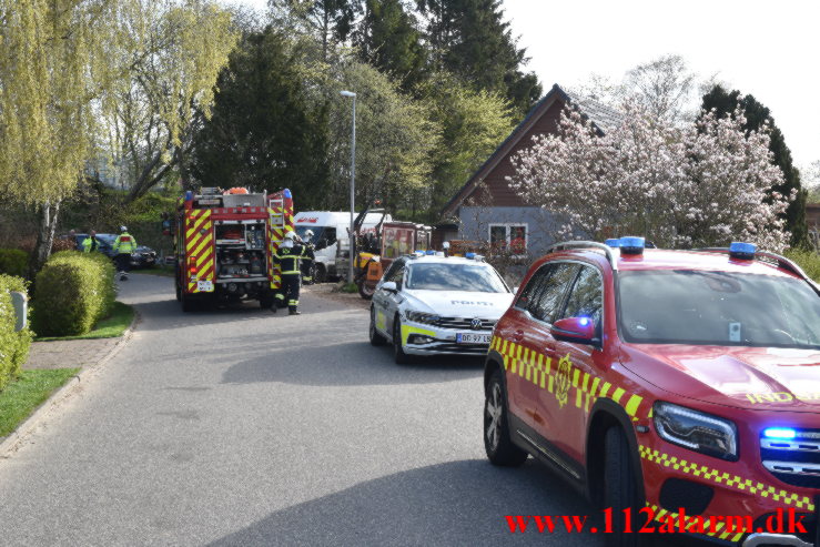 En person kom i klemme. Lerbækvej i Vejle. 24/04-2022. KL. 08:12.