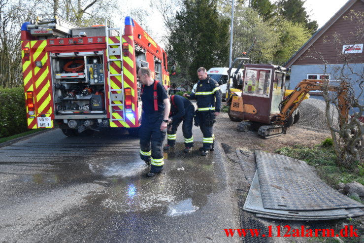 En person kom i klemme. Lerbækvej i Vejle. 24/04-2022. KL. 08:12.