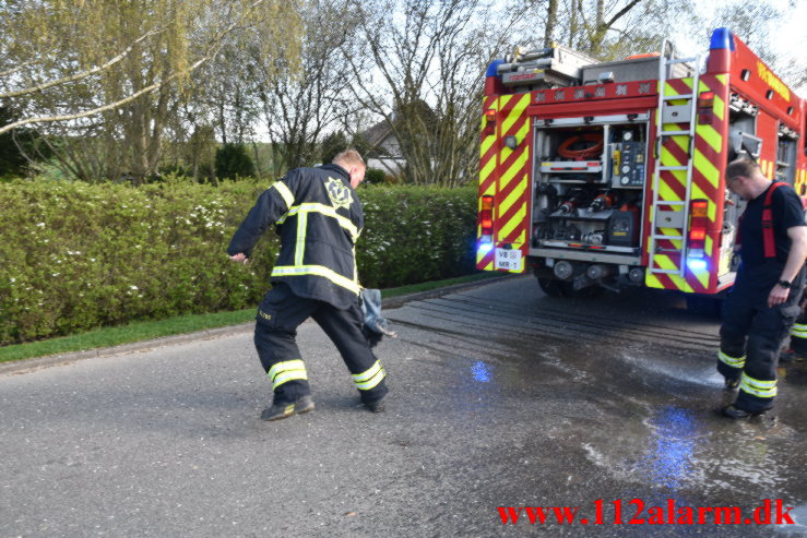 En person kom i klemme. Lerbækvej i Vejle. 24/04-2022. KL. 08:12.