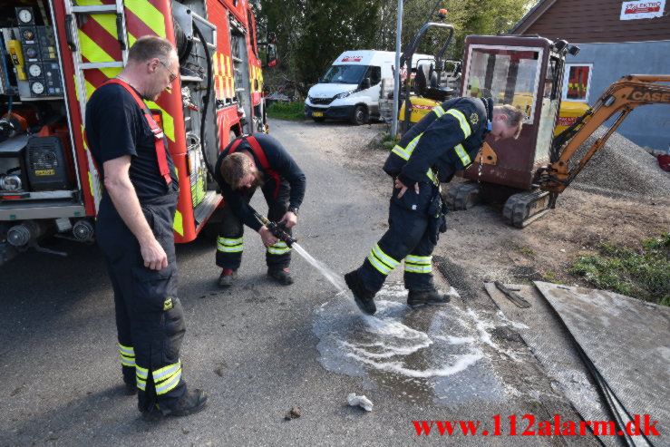 En person kom i klemme. Lerbækvej i Vejle. 24/04-2022. KL. 08:12.