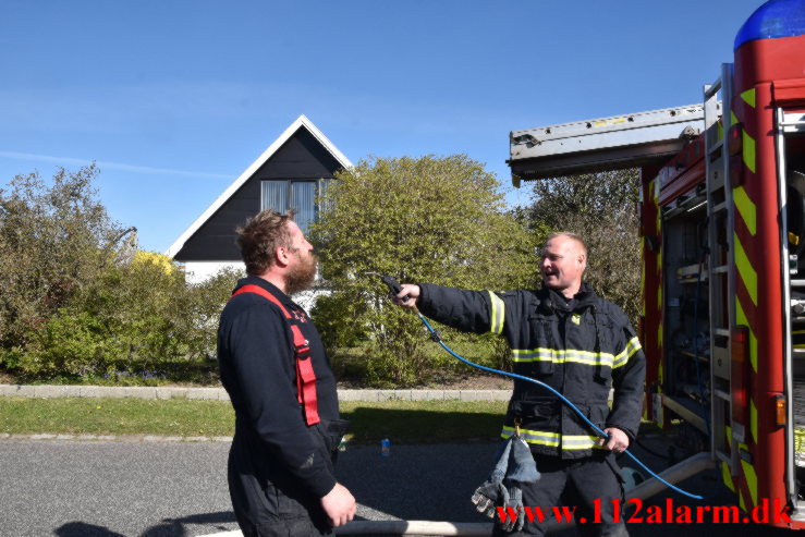 Solfangeranlæg startet branden. Bjerreager i Vejle Øst. 28/04-2022. KL. 09:05.