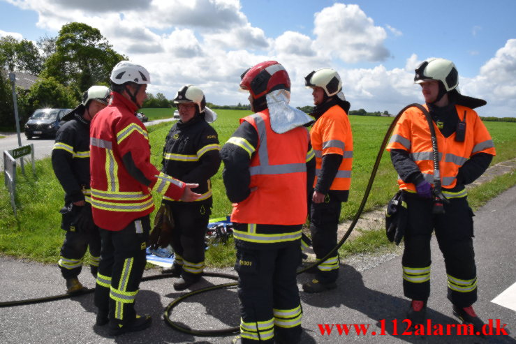 FUH med fastklemt. Herningvej ved Jelling. 27/05-2022. KL. 14:38.