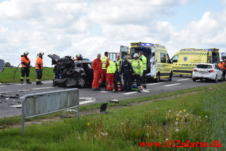 FUH med fastklemt. Herningvej ved Jelling. 27/05-2022. KL. 14:38.