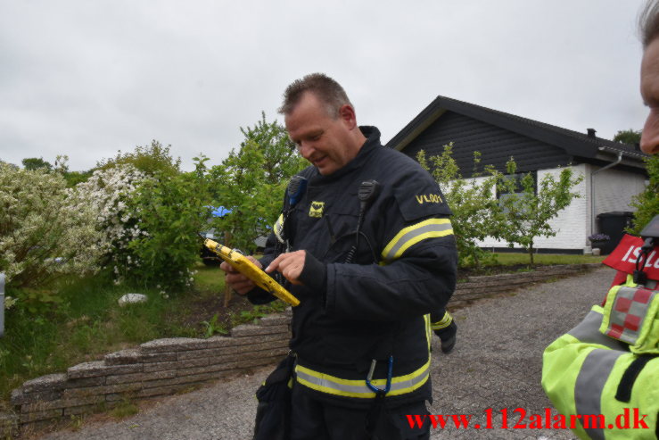 Brand i Villa. Umanakvej i Vejle. 02/06-2022. KL. 16:02.