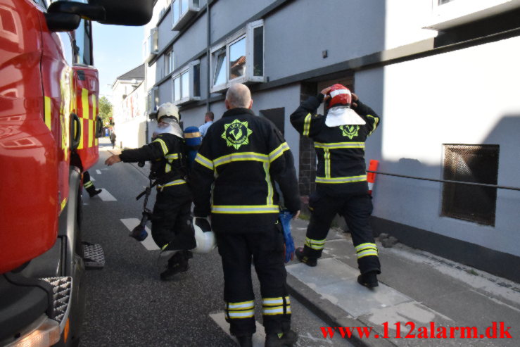 Ild i Lejlighed. Vedelsgade 68 i Vejle. 21/06-2022. KL. 18:13.