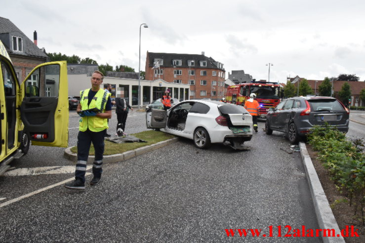 Ung mand mistet herredømmet. Horsensvej i Vejle. 01/07-2022. KL. 18:33.