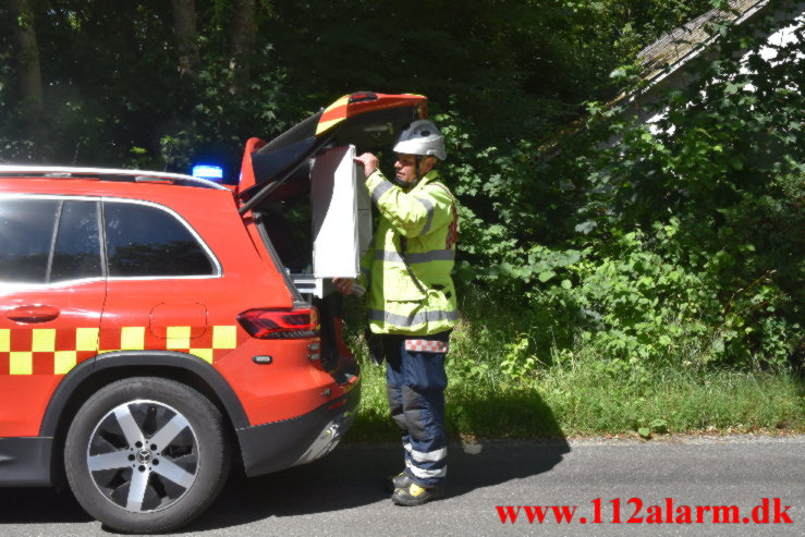 Voldsom brand. Egelandvej Egtved. 11/07-2022. KL. 14:33.