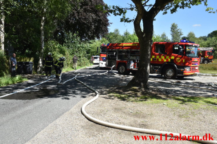 Voldsom brand. Egelandvej Egtved. 11/07-2022. KL. 14:33.