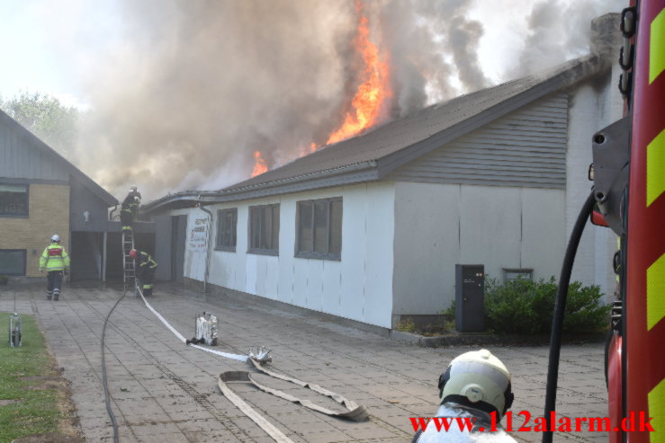 Voldsom brand. Egelandvej Egtved. 11/07-2022. KL. 14:33.