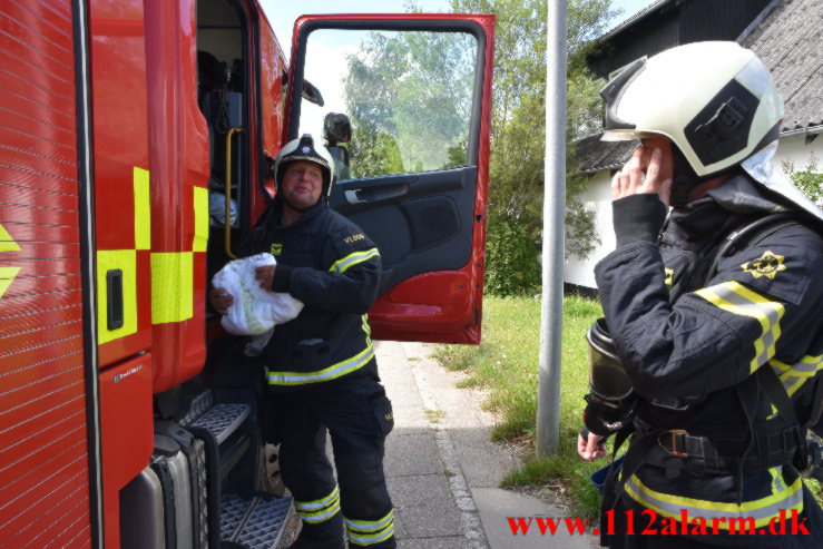 Mindre brand i Køkken. Nørre Bygade i Grejs. 06/08-2022. KL. 13:06.