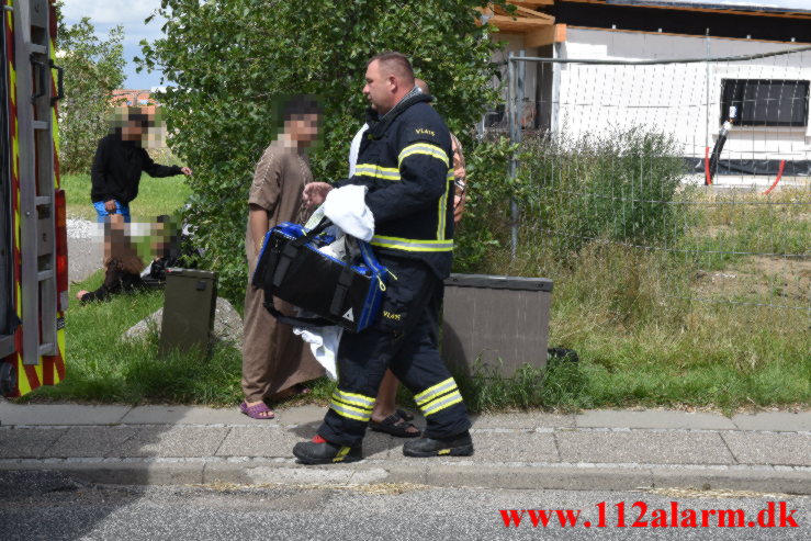 Mindre brand i Køkken. Nørre Bygade i Grejs. 06/08-2022. KL. 13:06.