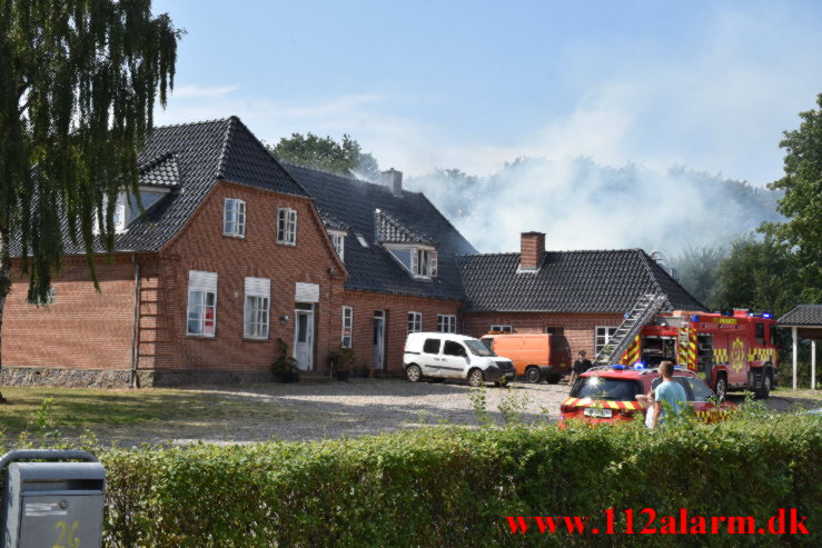 Brand i Villa. Højløkkevej ved Vejle. 14/08-2022. KL. 12:22.