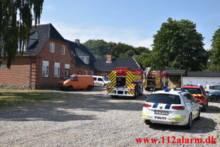 Brand i Villa. Højløkkevej ved Vejle. 14/08-2022. KL. 12:22.