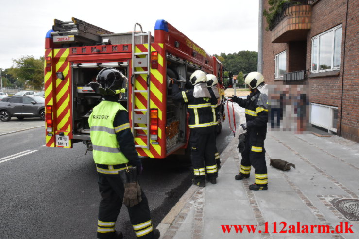 Ild i Gryde. Borgevold 16 i Vejle. 07/09-2022. KL. 13:45.