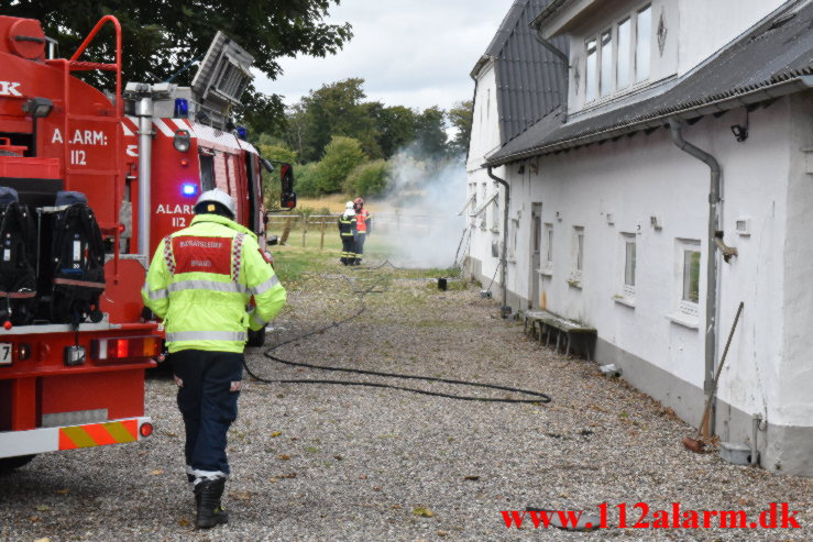 Gårdbrand. Vorkvej ved Ødsted. 13/09-2022. KL. 16:04.