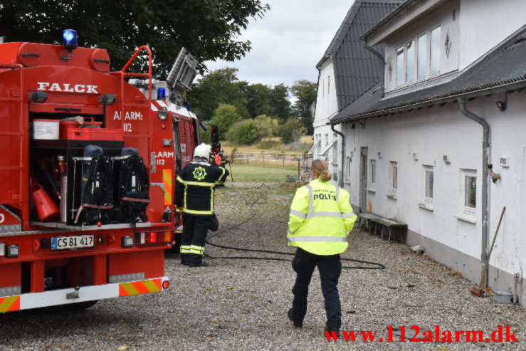 Gårdbrand. Vorkvej ved Ødsted. 13/09-2022. KL. 16:04.