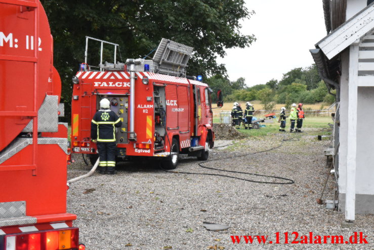 Gårdbrand. Vorkvej ved Ødsted. 13/09-2022. KL. 16:04.