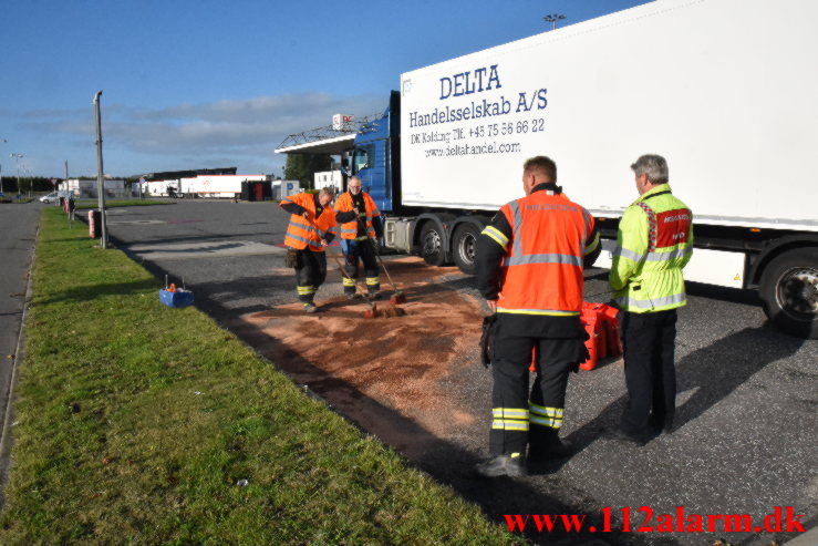 Større Benzin udslip. Dieselvej i Vejle. 15/09-2022. KL. 08:42.